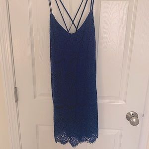 Royal blue lace dress